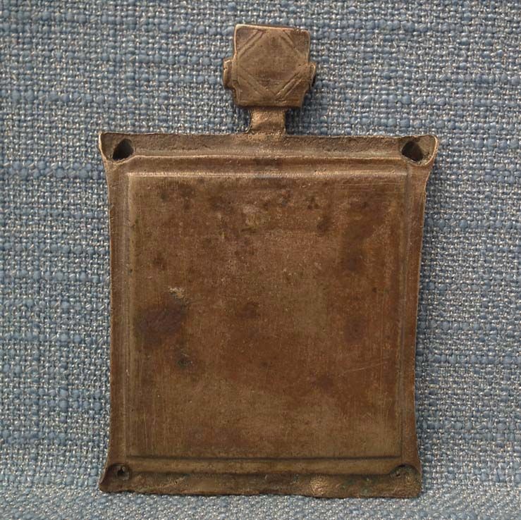 Antique 17th Century Russian Bronze Icon Deesis The Savior The