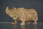 Antique Japanese Okimono Carving Rhinoceros Figure Meiji