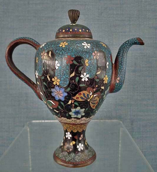Antique Japanese Cloisonné Enamel Teapot Meiji Period