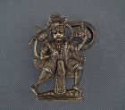 Antique Indian Brass Padlock With the Hindu God Hanuman