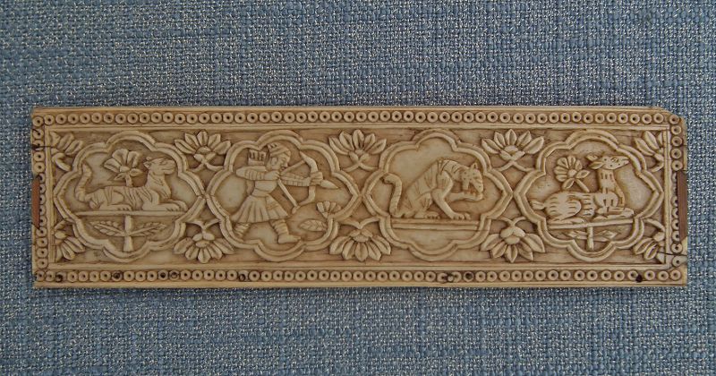 Antique 17th century India Islamic Indian Mughal Carved Panel