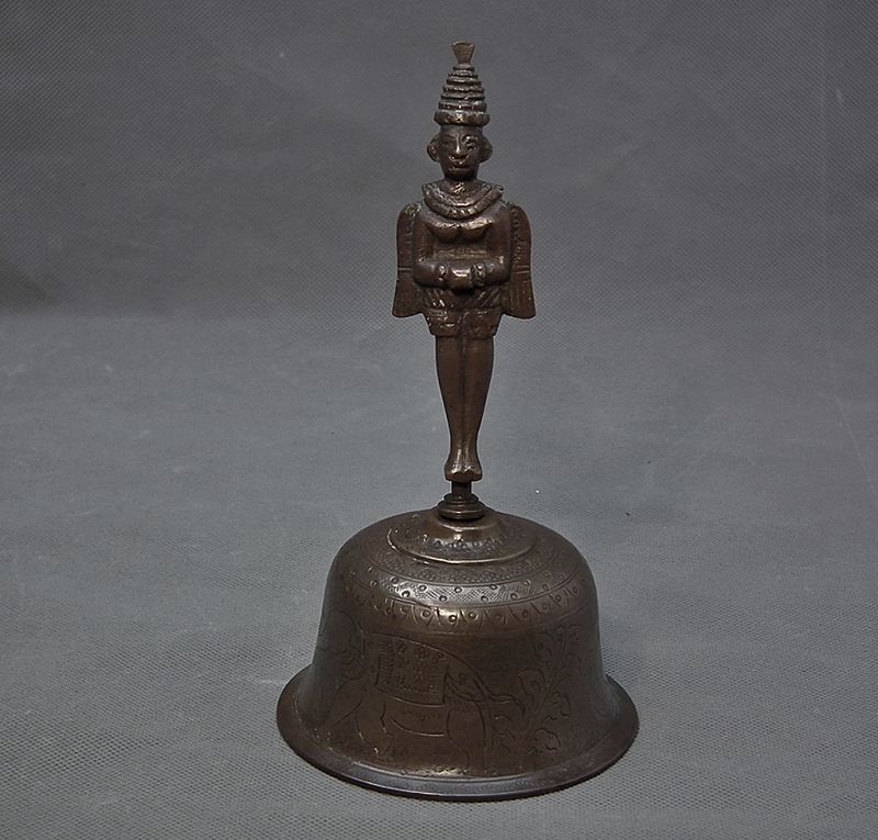 Antique Garuda Hanuman Indian Hindu Ghanta Puja Bell