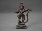 Antique Indian Bronze Figure Hindu Deity Krishna Dancing On Kaliya