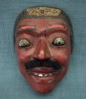 Antique Lacquered Indonesian Javanese Wayang Topeng Mask
