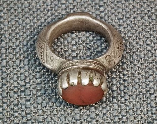 Antique Medieval 14 century Central Asian Timurid Islamic Silver Ring