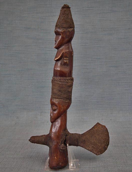 Antique African Figural Ceremonial Shaman Axe