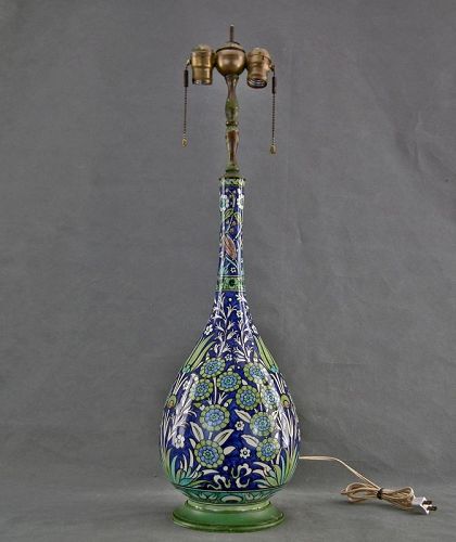 Antique Ceramic Vase Ulisse Cantagalli  Islamic Turkish Ottoman Iznik