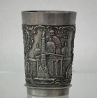 Antique Imperial Russian Pewter Saint Petersburg Vodka Cup