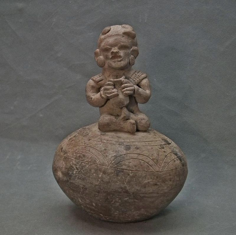 Ancient Pre Columbian Effigy Vessel Ceramic 300 BC-400 AD, Nayarit