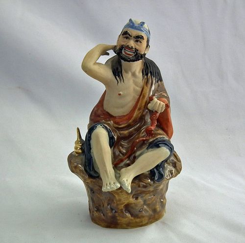 Antique Chinese Republic Period Shiwan Porcelain Figurine Li Tieguai