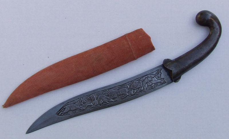 ntique Islamic Mughal Indian Dagger Khanjar 19th Century India