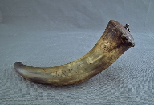 Antique American Revolutionary War Pennsylvania Gun Powder Horn