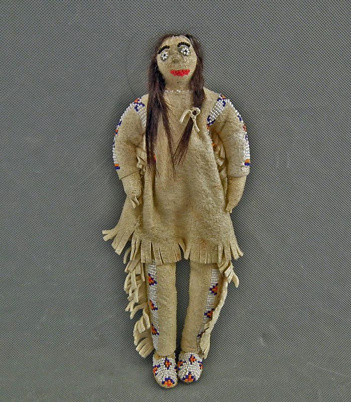 Antique Native American Plains Indian Beaded Male Doll