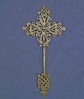 Antique Ethiopian Abyssinian Coptic Orthodox Brass Blessing Cross