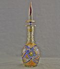 Antique Bohemian Cut Glass Decanter For Islamic Middle Eastern Ottoman