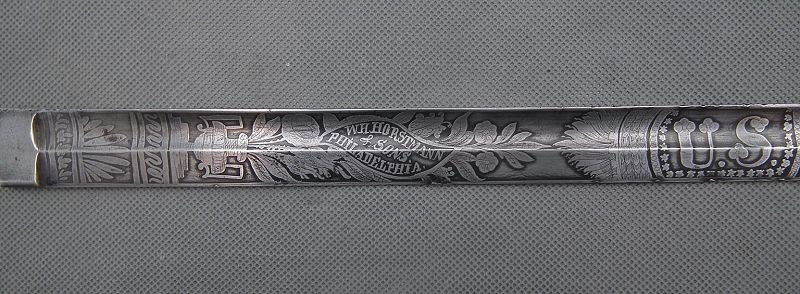 American Civil War US Officer's Sword Blade W.H. Horstmann & Sons