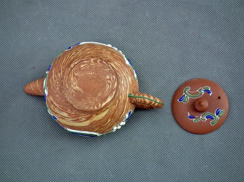はなはなさま Antique Japanese Maji Miniature Tokoname Kyusu Hana Ceramic Teapot