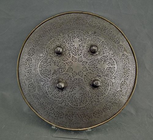Antique Islamic Indo Persian Muslim Steel Shield Separ Armour
