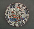 Chinese Export Porcelain Dish Islamic in Turkish Ottoman Iznik Style