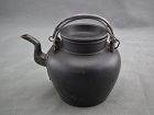 Antique Chinese Qing Dynasty Rare Black Yixing Large Teapot