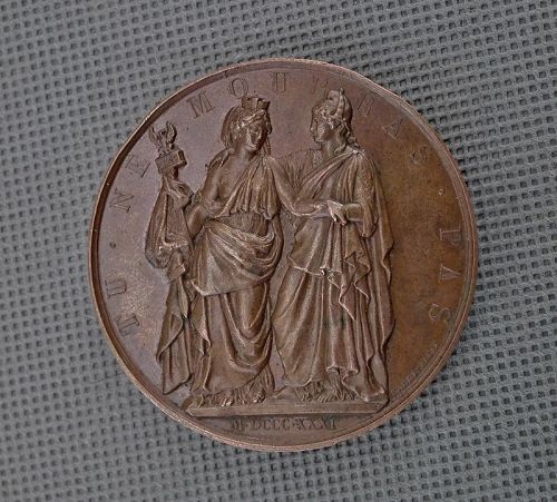 Antique Polish Bronze Medal Poland 1831 November Uprising