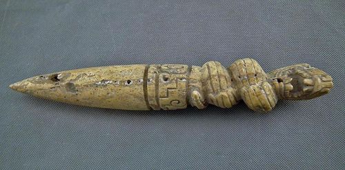Antique Pre-Columbian Mesoamerican Aztec Stone Dagger 15-16th century