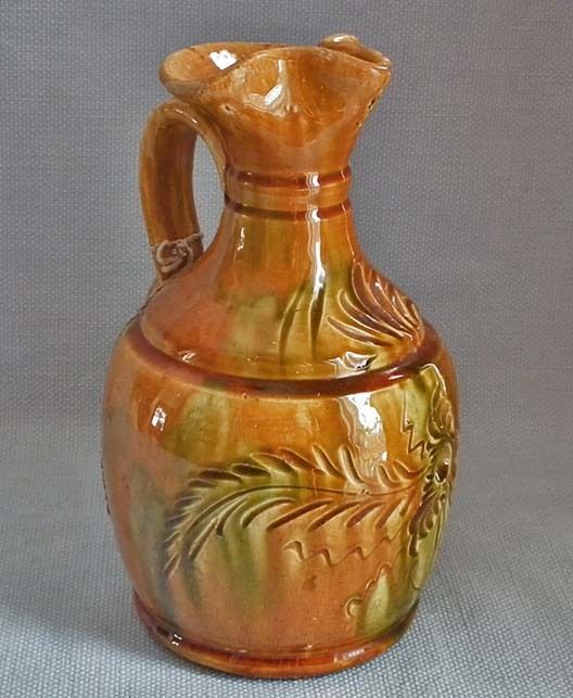 Antique 19th C American Pottery Pitcher Possibly Shenandoah Valley