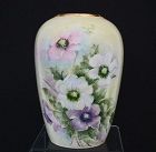 Antique Porcelain Vase in Belleek Manner Signed Nellie