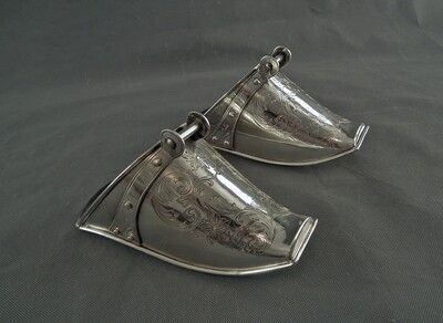 Antique South American Silver Plated Stirrups in Spanish Colonial