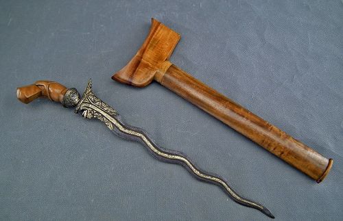 Antique Indonesian Malaysian Malay Sword Dagger Kris Keris