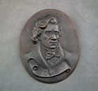 Antique 19th C Bronze Plaque of the Polish Composer Frederic Chopin