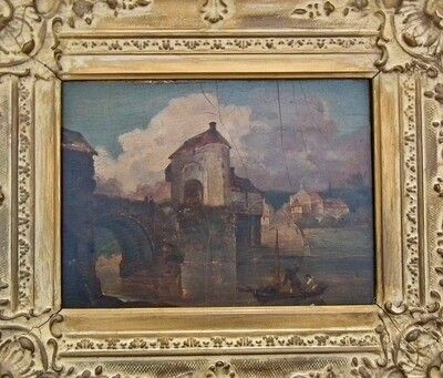 Antique 19th Century English Oil painting Clarkson Frederick Stanfield
