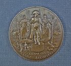 Large French Bronze Medal Tribute Of The Army Napoleon Column Bovlogne