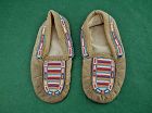 Pair Of Native North American Indian Beaded Moccasins