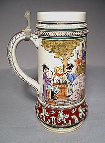 Antique Beer Stein Matthias Girmscheid, 19th century