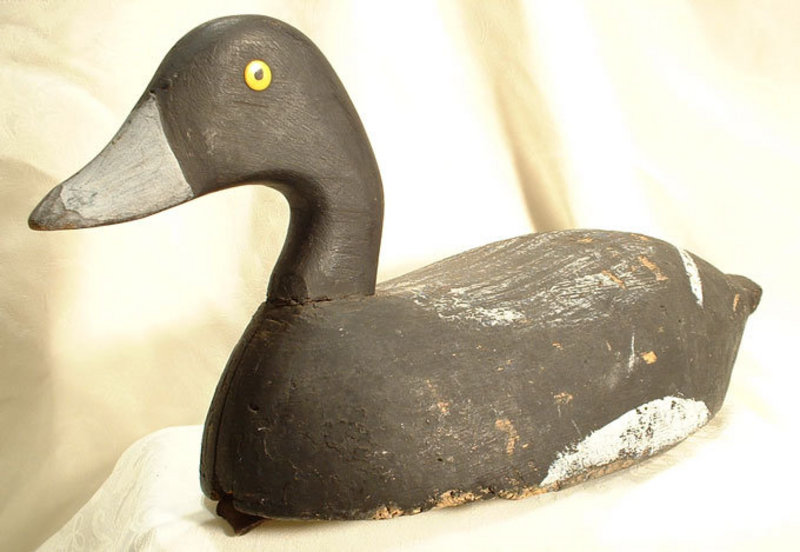 ANTIQUE HAND CARVED DUCK DECOY, 19TH CENTURY