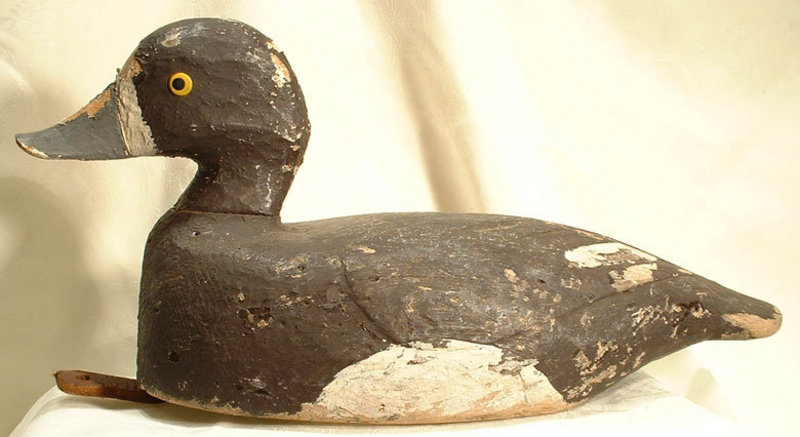 ANTIQUE HAND CARVED DUCK DECOY, 19TH CENTURY