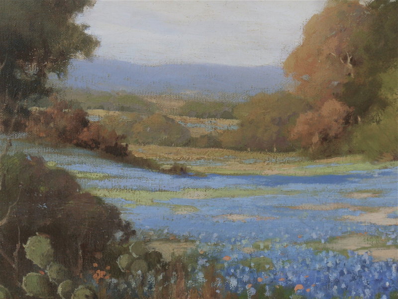 Robert Wood Texas Blue bonnets impressionist oil