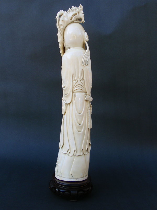 Chinese Ivory carved figure Shou Lao Longevity c.1900