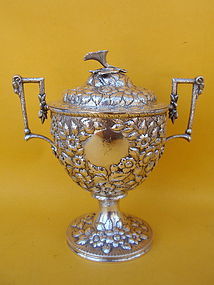 S Kirk & Sons American Sterling Repousse Covered Urn