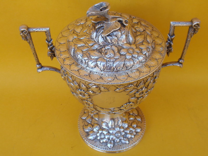 S Kirk &amp; Sons American Sterling Repousse Covered Urn