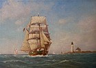 Brigantine Sailing off Nova Scotia C.M. Clark