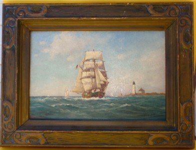 Brigantine Sailing off Nova Scotia C.M. Clark
