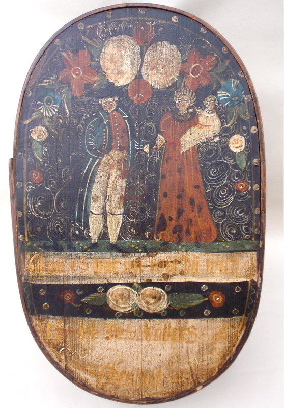 Pennsylvania German Brides Box rare folk art c.1830