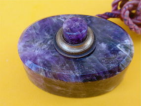 Amethyst Bell Servant Hotel desk call button antique