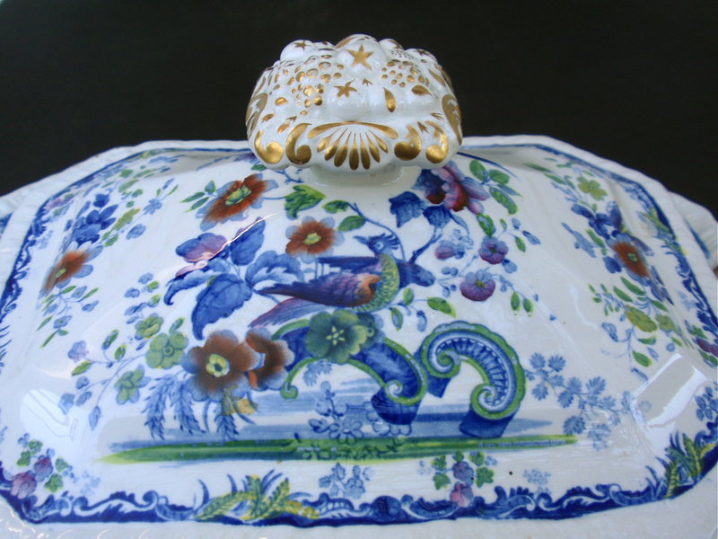 Staffordshire Transferware covered serving dishes 1830