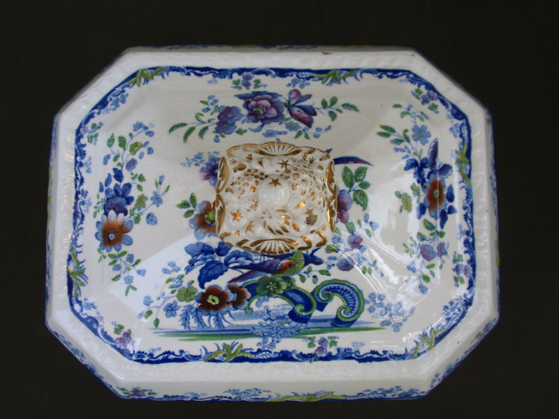 Staffordshire Transferware covered serving dishes 1830