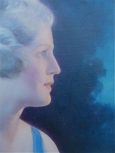 Charles Ward Traver Oil Portrait beautiful woman