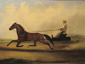 Trotter Horse gentleman and wagon Van Zandt 1872