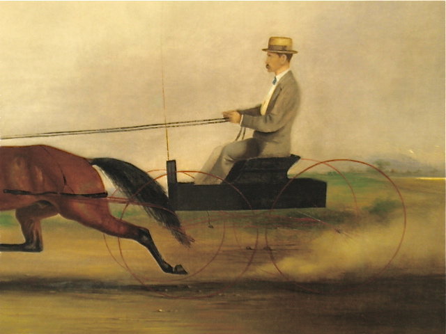 Trotter Horse gentleman and wagon Van Zandt 1872